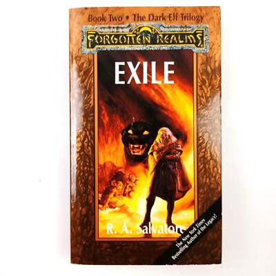 EXILE. R A SALVATORE. DARK ELF 2. FORGOTTEN REALMS. 1ST EDITION TSR 1990. VGD/LN