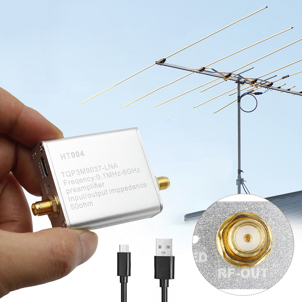 LaNA WB - Ultra-Low Noise Amplifier (LNA) Module For RF & Software Defined Radio (SDR) With Enclosure & Accessories. Wideband 300MHz-8000MHz Frequency Capability W/ BiasTee & USB Power Options