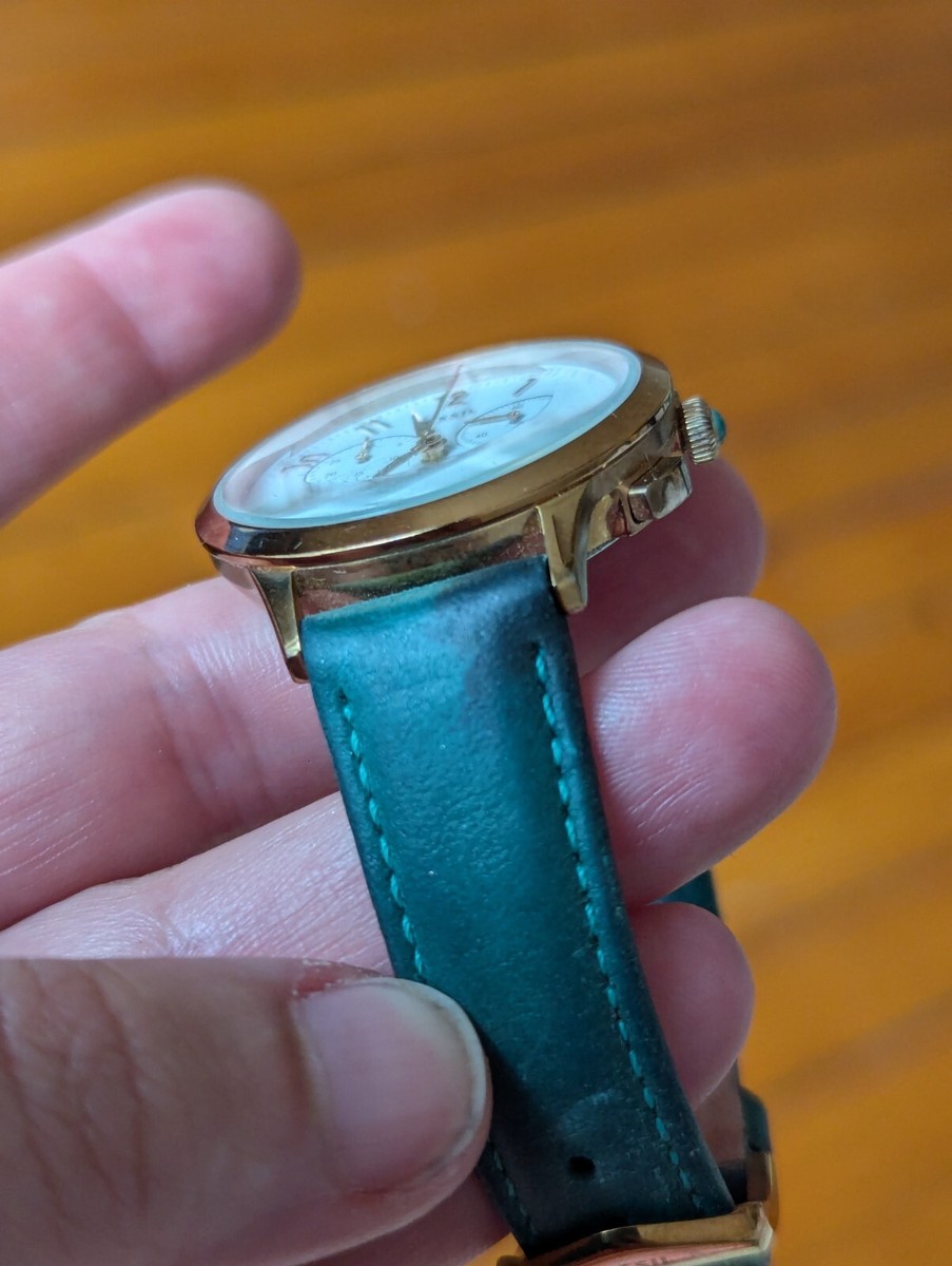Fossil‎ Abilene Chronograph Teal Leather Strap Watch CH3089- New Battery! Fossil Abilene Chronograph Teal Leather Strap Watch CH3089  main image 4