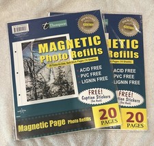 Lot Of 2 Packs Thompson Products Magnetic Page Photo Refills New 9x11