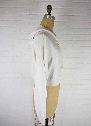 Nakedcashmere Zip Hoodie Sweatshirt Womens S Cotton Cashmere Blend Crop READ - Picture 2 of 17