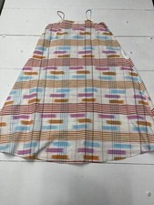 Lou & Grey For Loft Ikat Stripe Multicolor Pocket Midi Dress Women’s Size Medium