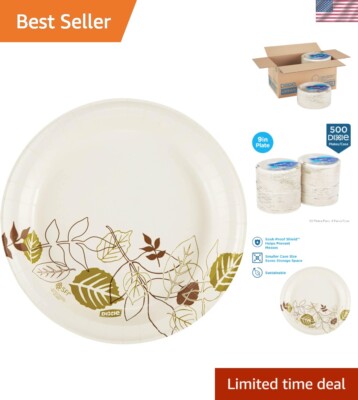Dixie 8.5'' Medium-Weight Paper Plates by GP PRO , Pathways, , 500 Count 125 P...