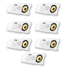 Acoustic Audio Hd6c Flush Mount Speakers Dual 6.5" Woofers In Wall 7 Pack