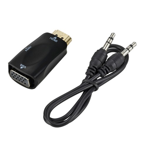 1080P HDMI-Compatible To VGA Cable Converter Adapter 3.5mm Jack Audio HD For PC - Zdjęcie 13 z 14