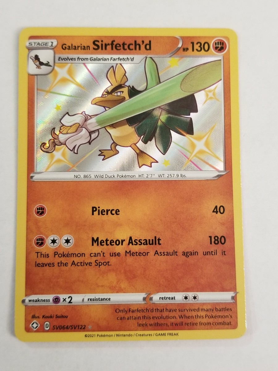 sirfetch'd pokemon card value Amazon.com: Galarian Sirfetch'd 98/189