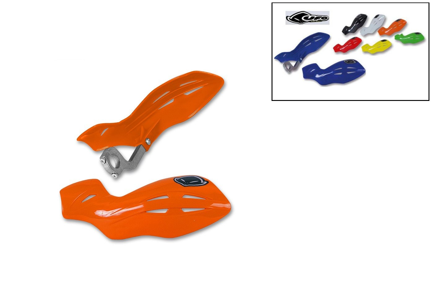 Protège-mains UFO Gravity orange pour sécuriser les leviers KTM 98-09
