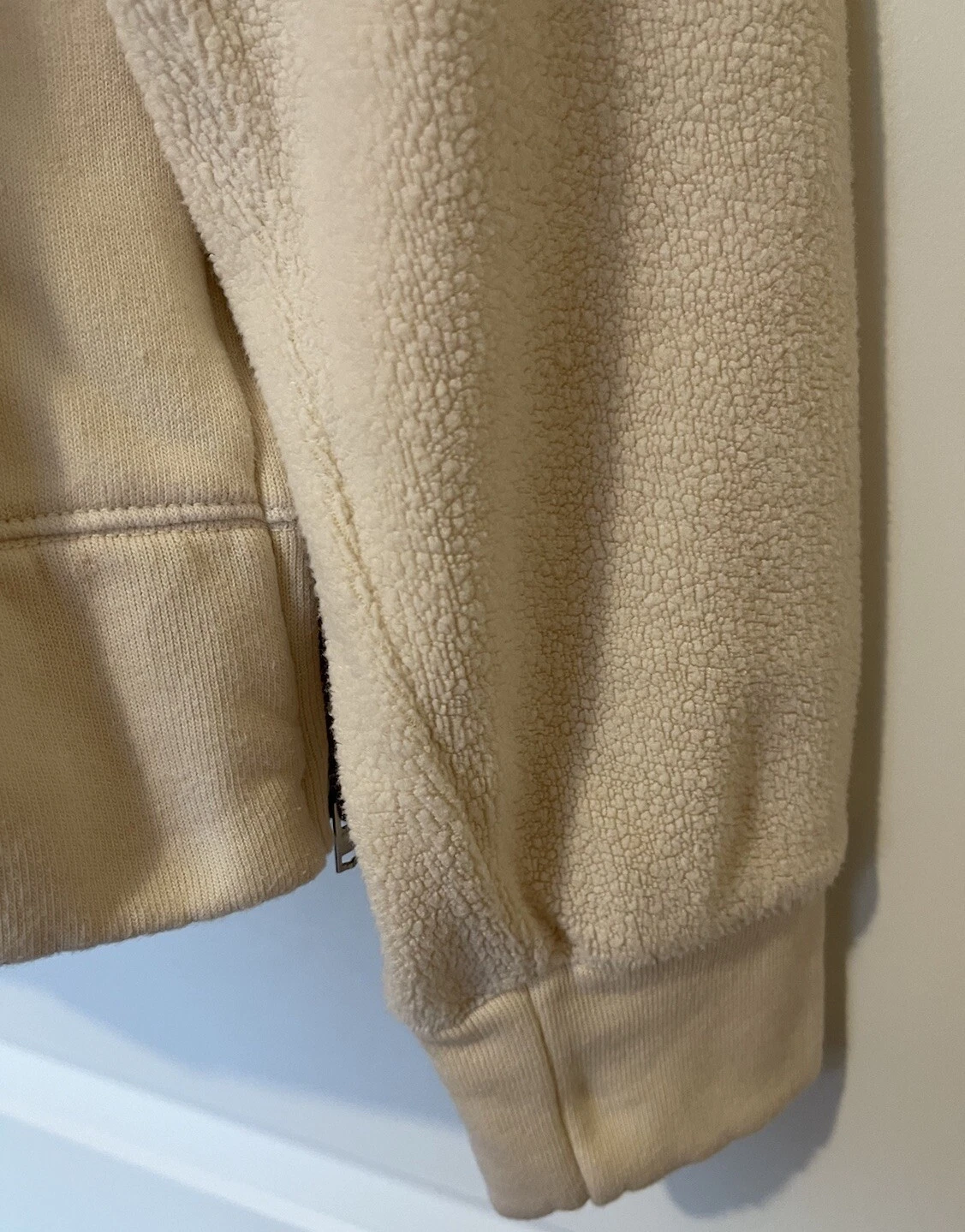 OFF WHITE Felpa Monrow Reverse Cream Mix Teddy Flees taglia S~ elegante