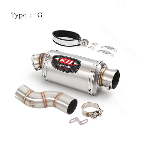 Slip-On For Suzuki SFV650 2009-2016 Exhaust Muffler Tube Middle Pipe Link System - Picture 11 of 16