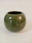 Haeger Orb Ball Ceramic Vase 4" Planter Speckled Green No Label USA Vintage