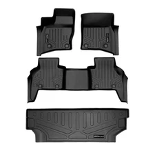 SMARTLINER Front/Rear Floor Liners w/Cargo Liner Black Land Rover Defender 130