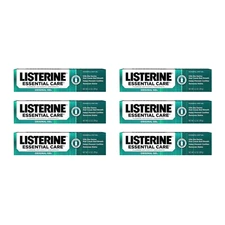 Listerine Essential Care Fluoride Toothpaste Pack of 6 Mint 4.2 oz Fresh Breath
