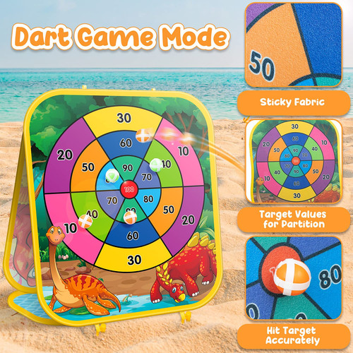 Bean Bag Toss Game for Kids - Cornhole Board Outdoor Toys for Toddlers -Party... - Picture 3 of 8
