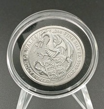 2017 Queen's Beasts Red Dragon of Wales 2 oz .9999 Silver in capsule