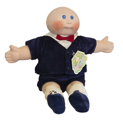 1980s Cabbage Patch  Kid Bald Boy w Blue Eyes Applause Xavier Roberts 16'' Tall