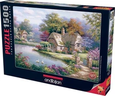 Perre Group Swan Cottage Jigsaw Puzzle (1500-Piece), Multicolor (PER4529)