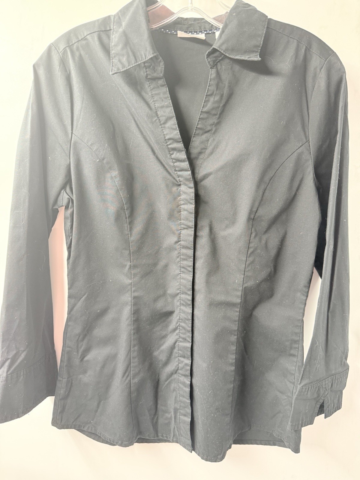 Womens Rider Button Down Collared Gray Shirt - image 1