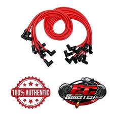 35599 Red 8.5mm Super Conductor Spark Plug Wire Set SBC Chevy With HEI Cap