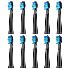 Toothbrush Heads for FairyWill, Electric 10 Count Pack of 1 , 10pc Black