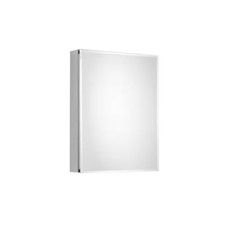 Pegasus 20 In. W X 26 In. H Rectangular Medicine Cabinet with Mirror Silver