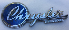 Vintage Original Chrysler Royal Emblem Ornament Badge Nameplate Auto Tag Script