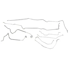 The Stop Shop T8187LB4WD Brake Line Kit Stainless 81-87 Fits Chevy/GMC