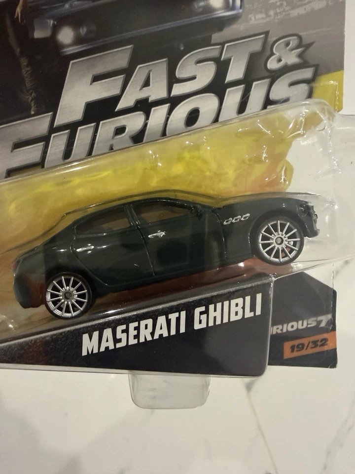 Mattel Fast & Furious Maserati Ghibli 1:55 Scale Diecast #19/32 Furious 7 FCF54 - Image 3 of 4