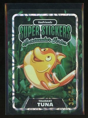 TOLERANT TUNA /55 VeeFriends EMERALD / GOLD Super Stickers Spectacular Series