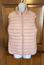 Save The Duck Plumtech Womens Blush Pink Ultra Light Puffer Vest Size M / L