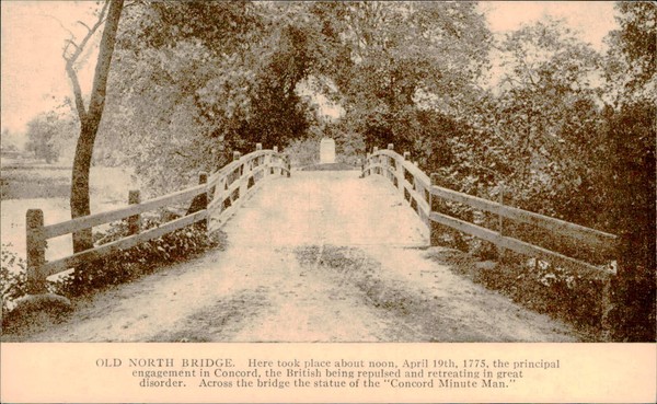 Postal: DB VIEJO PUENTE NORTE. Aquí tuvo lugar alrededor del mediodía, 19 de abril, 17