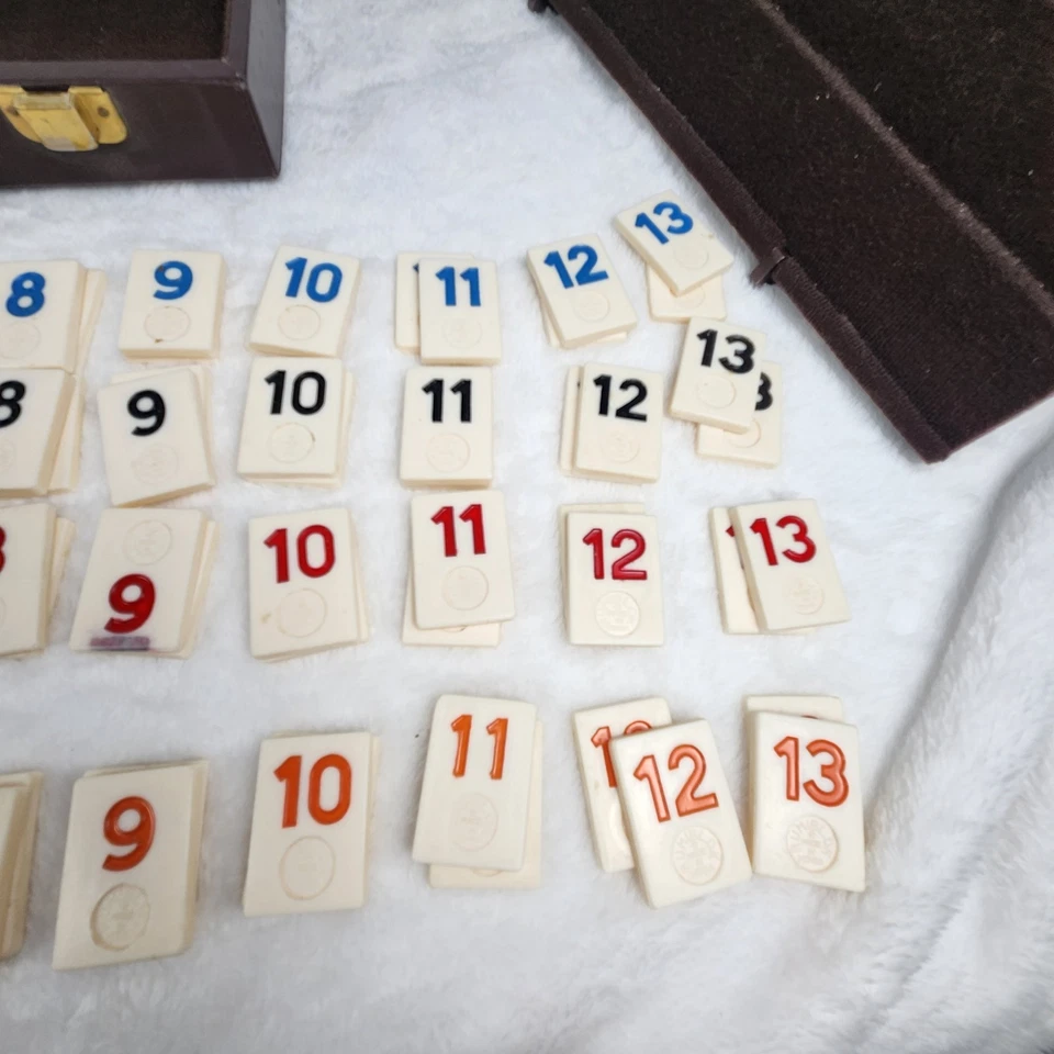 1990 Travel Rummikub Briefcase Game Set Faux Leather Rummy-O - Image 3 of 4