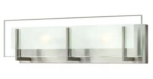 HINKLEY LATITUDE 18" 2-Lights Brushed Nickel Vanity Light 5652BN Bathoom sink - Picture 4 of 5