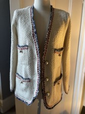 Creme / White 3 Button Jacket Size Smal