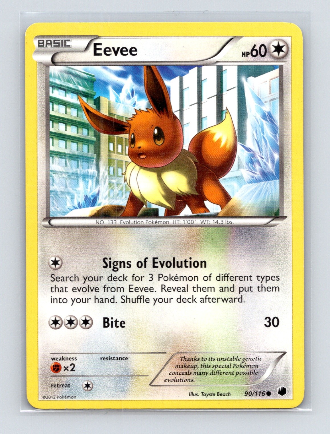 Pokémon TCG Eevee (90) 90/116 Plasma Freeze Normal LP