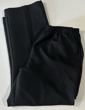 Alfred Dunner Solid Black Dress Pants Pull-On Elastic Waist Women's Plus Size 14