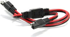 ABIGAIL 1.6FT 2-Way Splitter SAE Connector Battery Charging Cables 1 to Black 