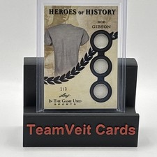 2025 Leaf In The Game Used Bob Gibson Heroes of History Patch 1/3