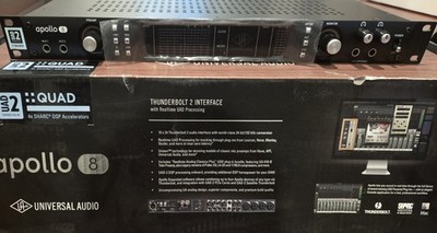 Universal Audio Apollo 8 Quad Thunderbolt 2 Audio Interface  UAD-2 DSP- Black