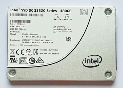 480 GB SATA III Intel DC S3520 SSDSC2BB480G7 3D-NAND MLC SSD 2.5'' Festplatte