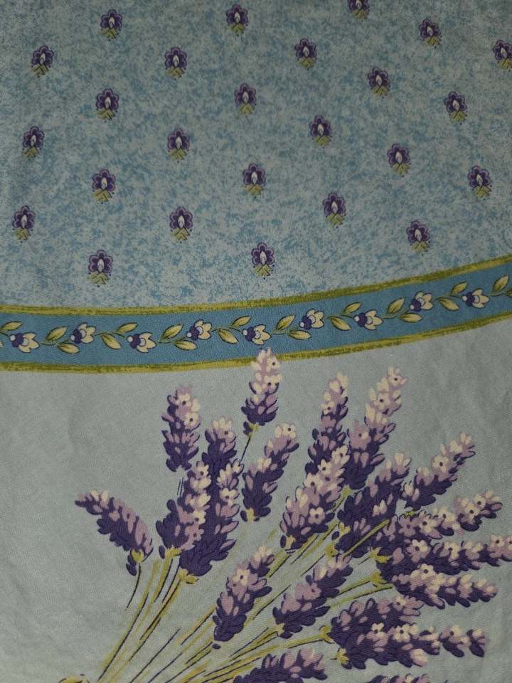 Le Cluny Mantel Redondo Azul Lavanda Francés Provenza Flores Francia Foto 4 de 4