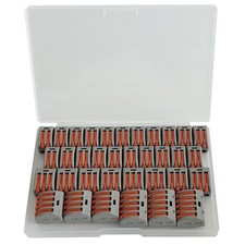 35PCS Lever Wire Connectors Nuts Assortment Kit 28-12 AWG, Compact Insulated ...