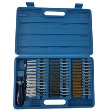 Cleaning Brush Kit for Drill 36pcs Steel Wire Brass Nylon 1/4" Hex 8-19mm