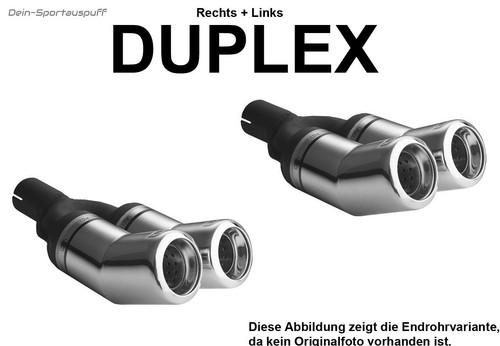 Ulter Duplex Sportauspuff Skoda OCTAVIA 1U Fließheck + Kombi 10/96-05 2x80mm - Bild 1 von 1