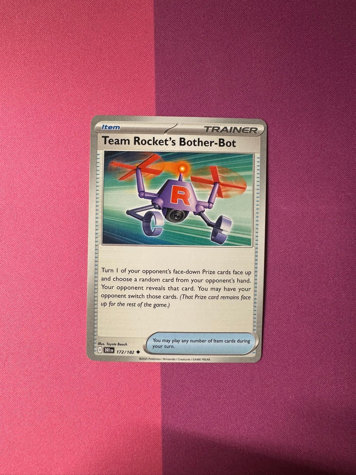 Team Rocket's Bother-Bot 172/182 Uncommon Destined Rivals Pokemon Near Mint