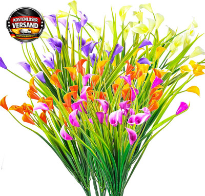 6 Stück Künstliche Blumen, Dekorative Calla Lily Bouquet Der Blumen Künstliche, 