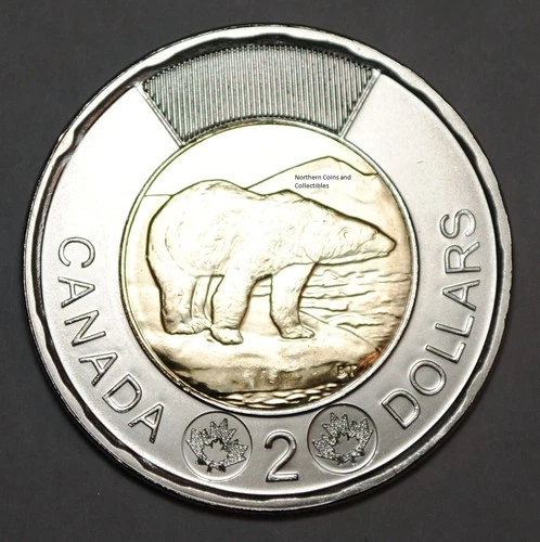 Canada 2023 2 Dollar UNC from roll - BU Canadian Toonie - Queen Elizabeth II