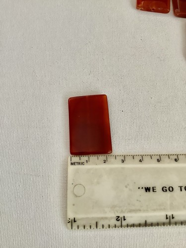 Rot Orange Karneol Rechtecke 25X36mm, 8 Stück, lose Steine - Bild 5 von 5