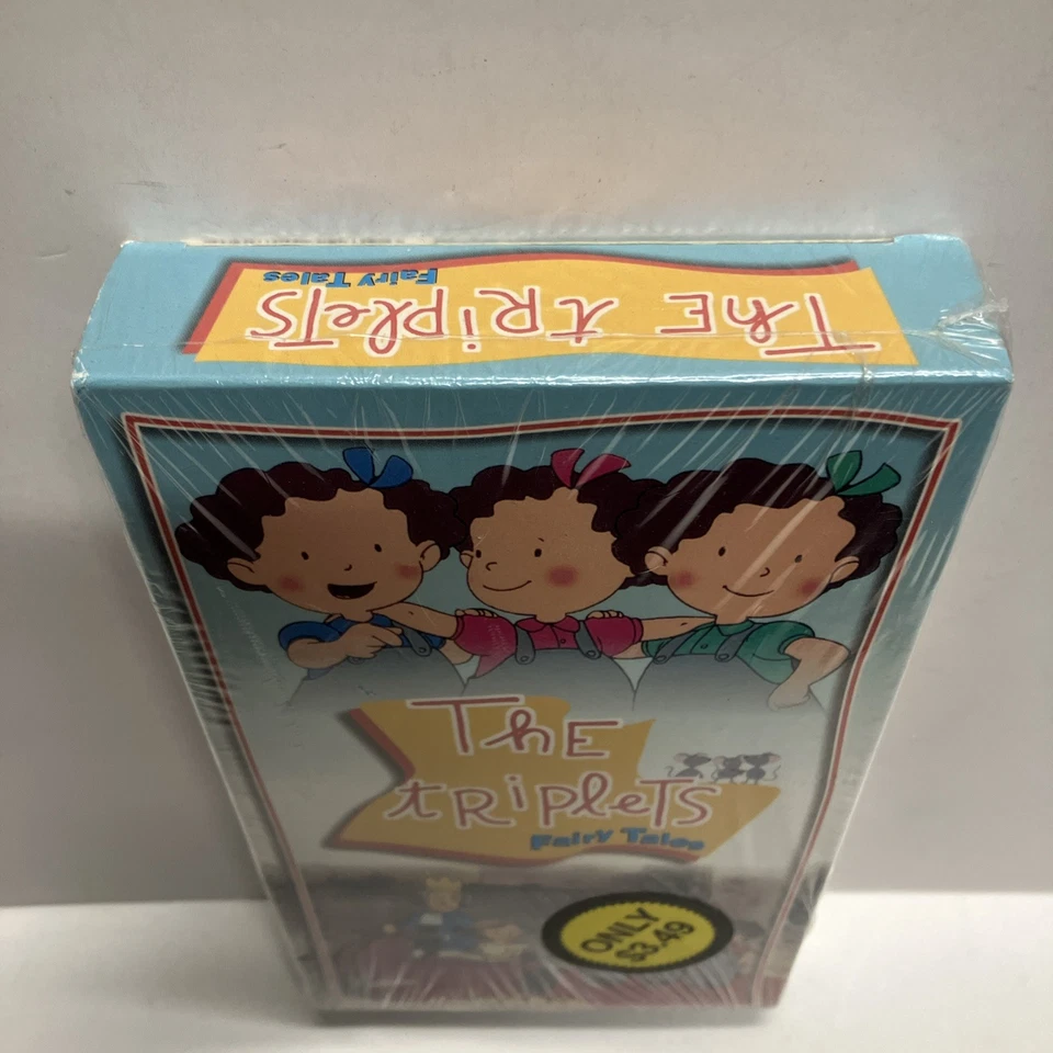 The Triplets Fairy Tales VHS Cinderella Snow White Little Red Riding Sealed Rare - Image 2 of 4