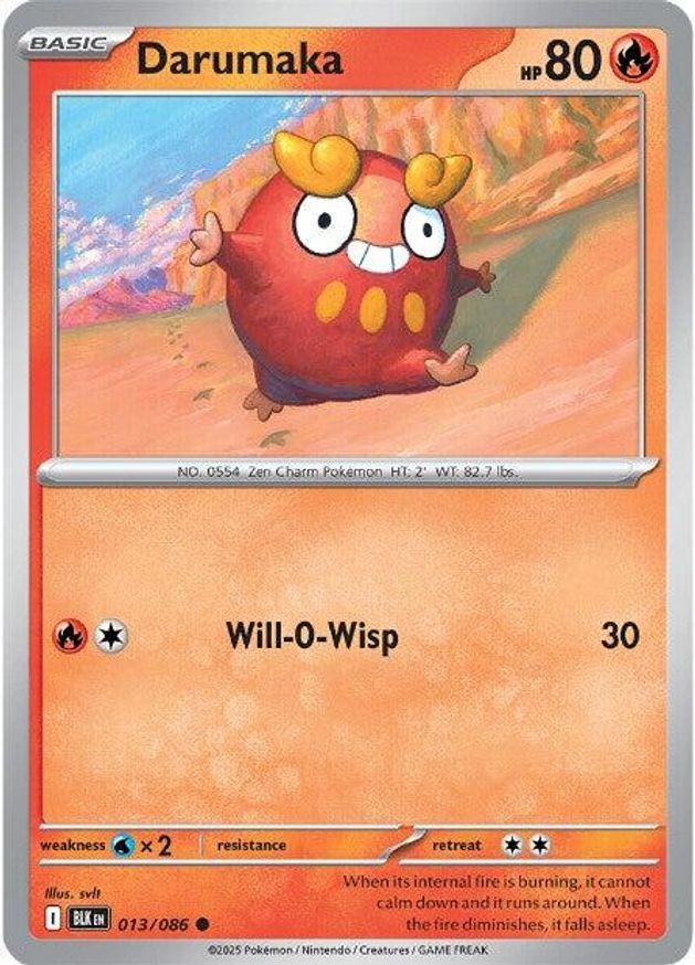 Pokemon Darumaka (13/324) Black Bolt NM