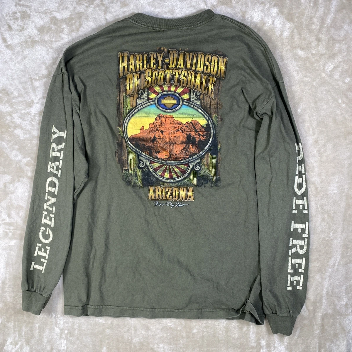 Harley-Davidson Long Sleeve Green Shirts for Men for sale | eBay